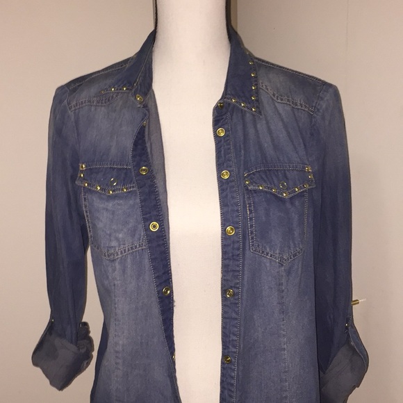 Studded jean shirt - Picture 5 of 7